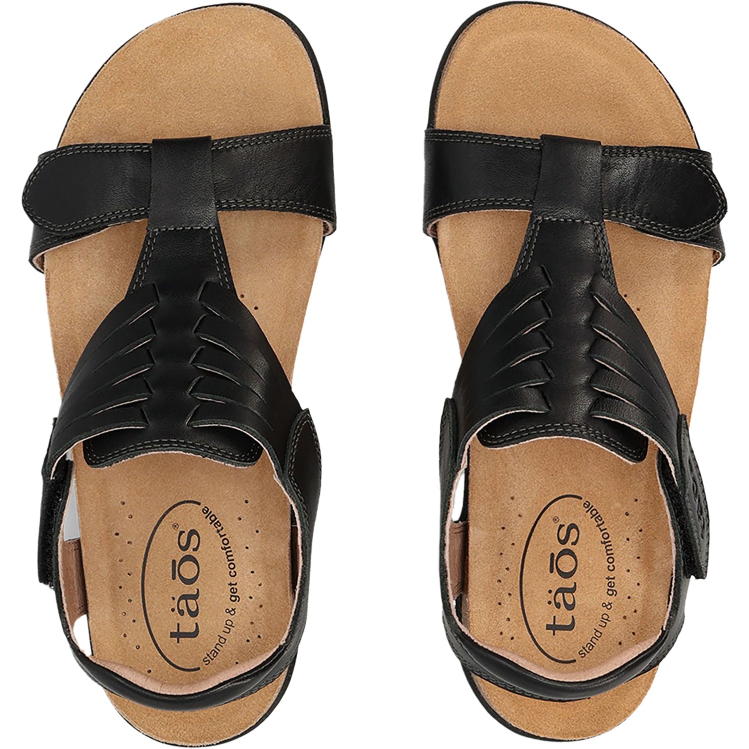 Taos Wonderful Women's Sandals Thong Sandals Black Leather