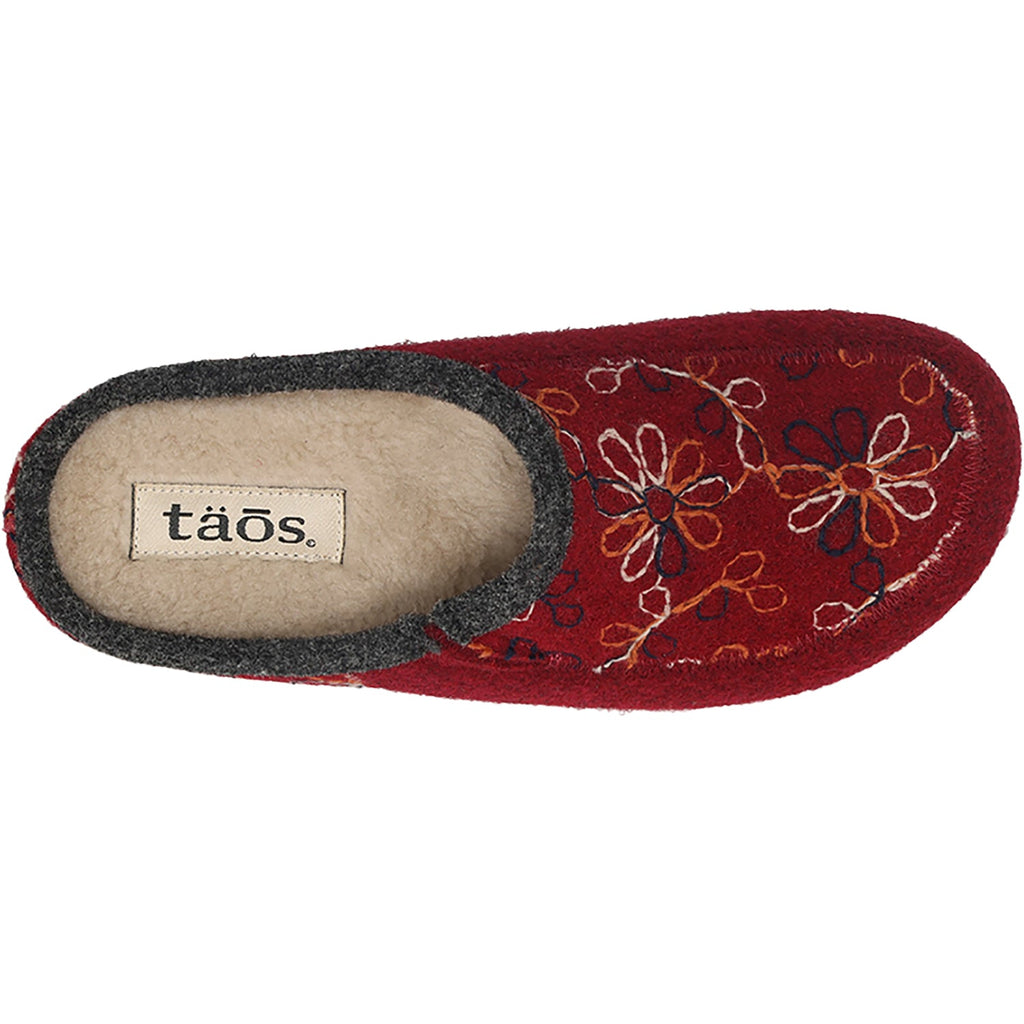 Taos Woolflower Women's Clogs Cranberry