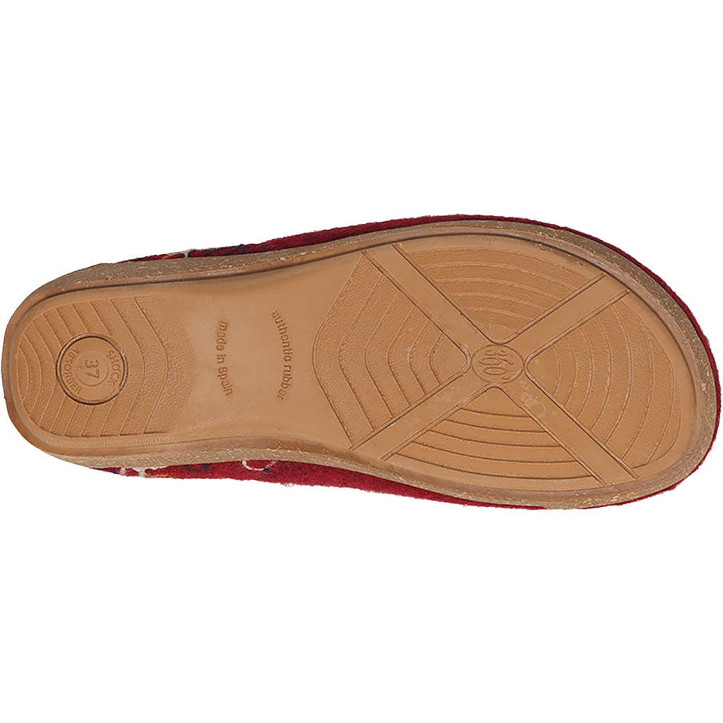 Taos Woolflower Women's Clogs Cranberry