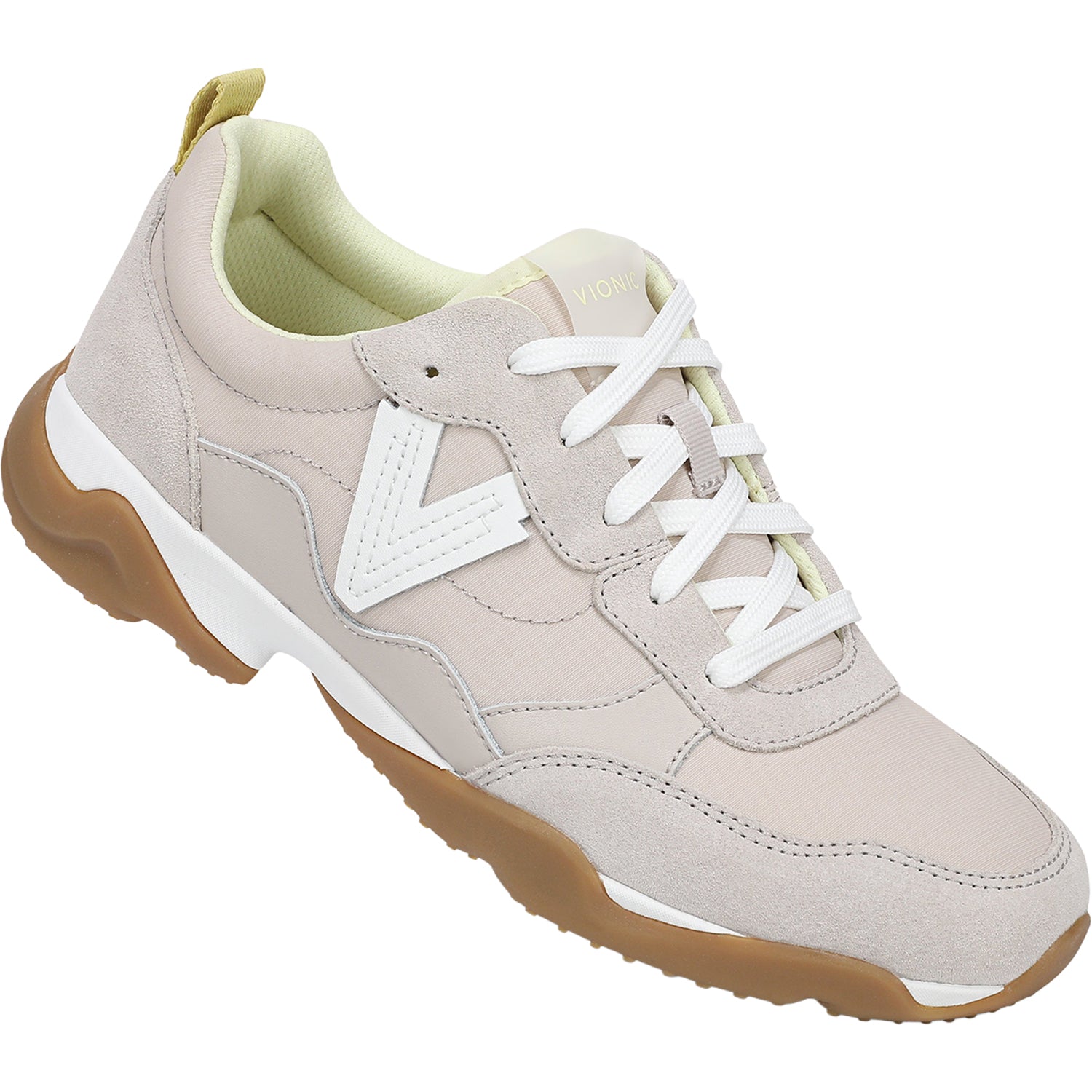 Vionic Walk Slim Glide Women's Sporty Lace Up Shoes Chateau Grey