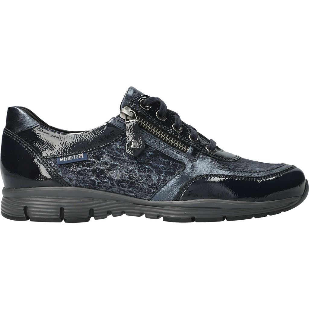 Mephisto Ylona FR1013/MI22445/C9595 Women's Lace Up Shoes Deep Blue Vernis