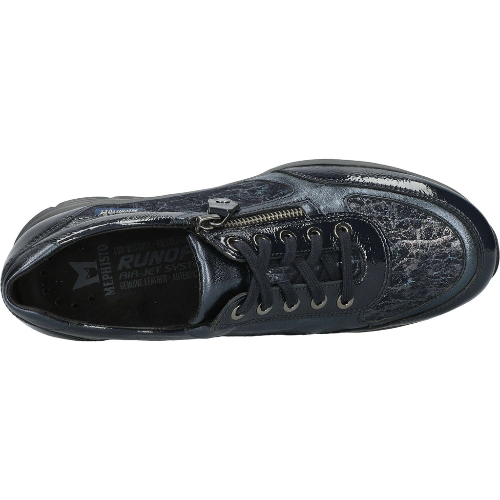 Mephisto Ylona FR1013/MI22445/C9595 Women's Lace Up Shoes Deep Blue Vernis