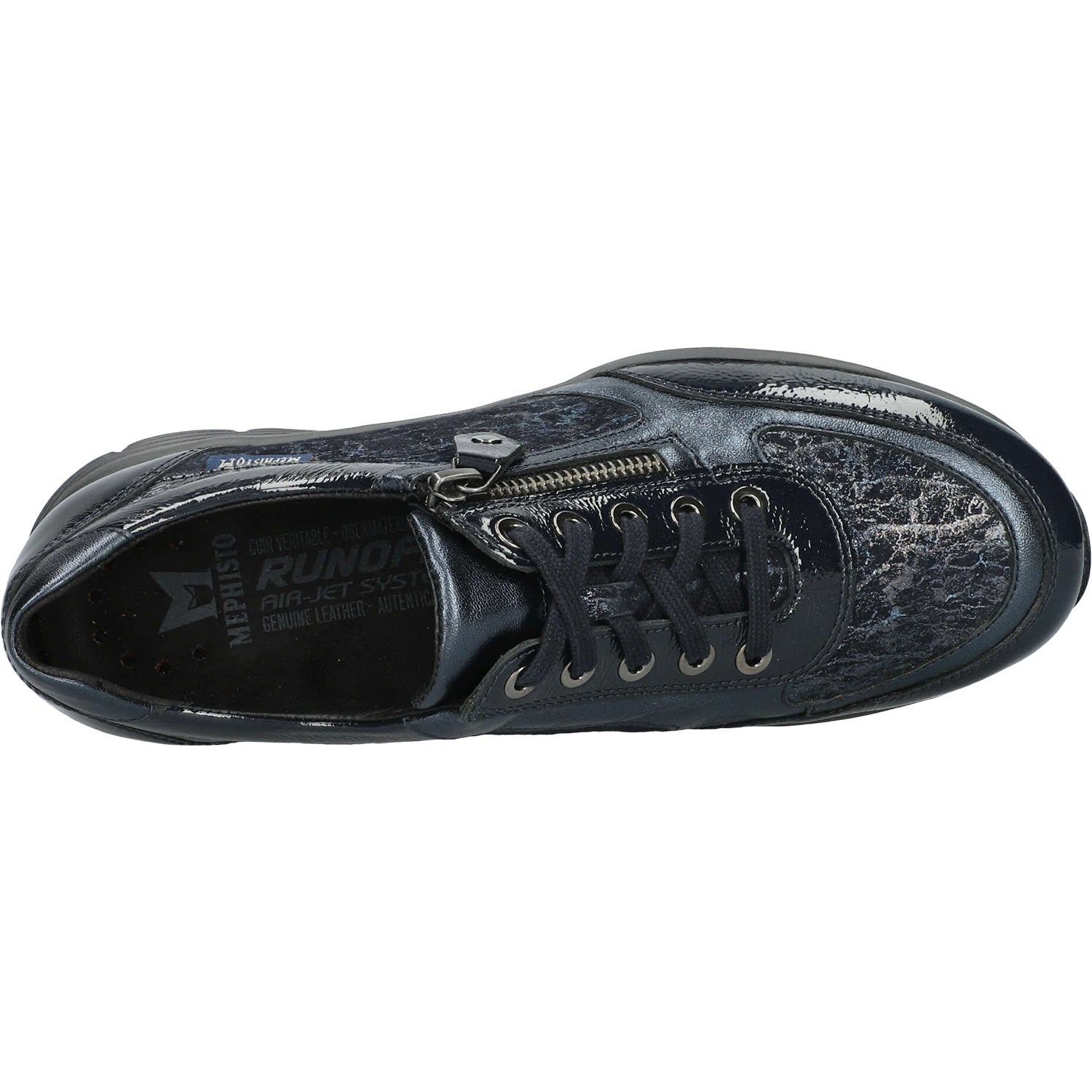 Mephisto Ylona FR1013/MI22445/C9595 Women's Lace Up Shoes Deep Blue Vernis