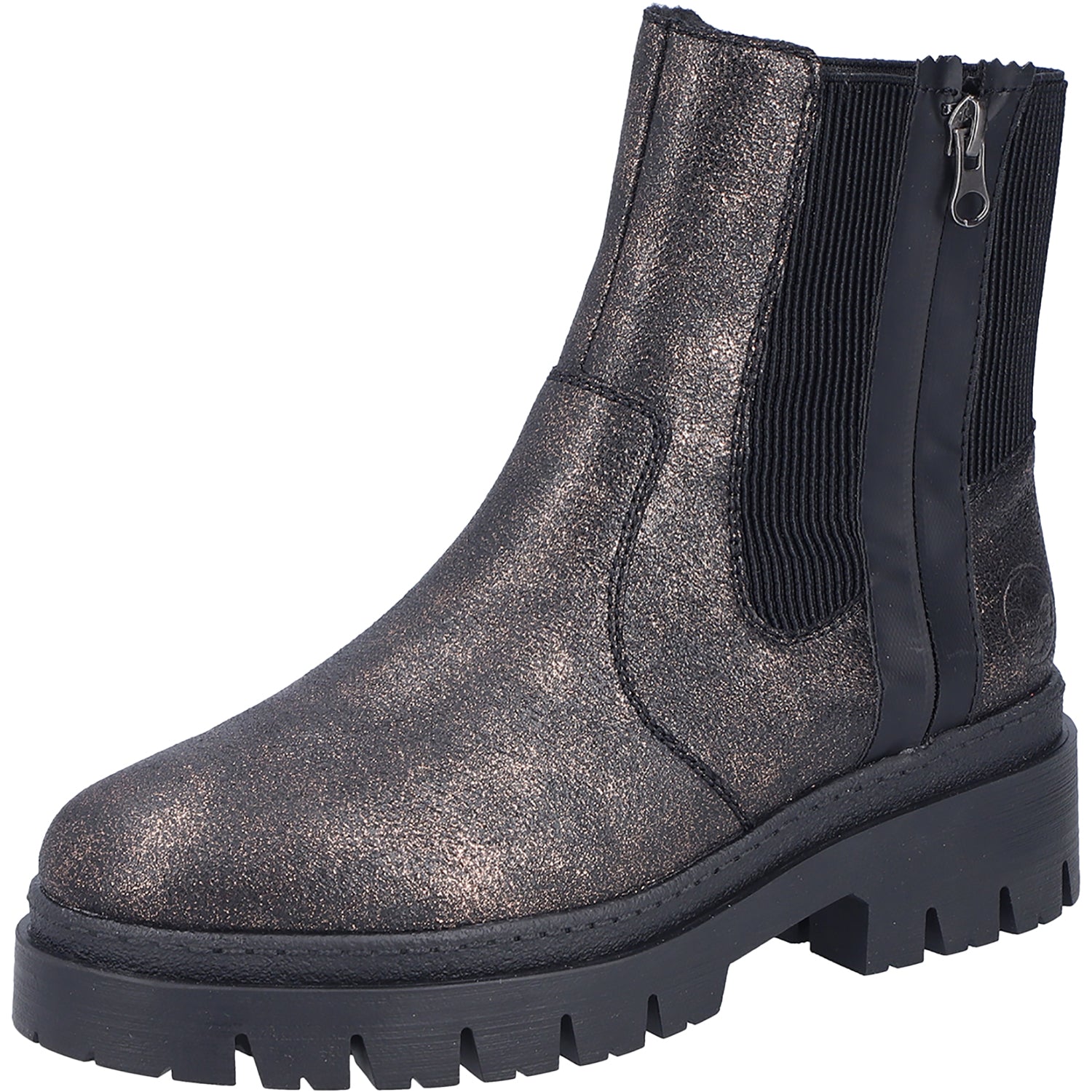 Rieker Z9473-90 Women's Boots Booties Bronze/Schwarz