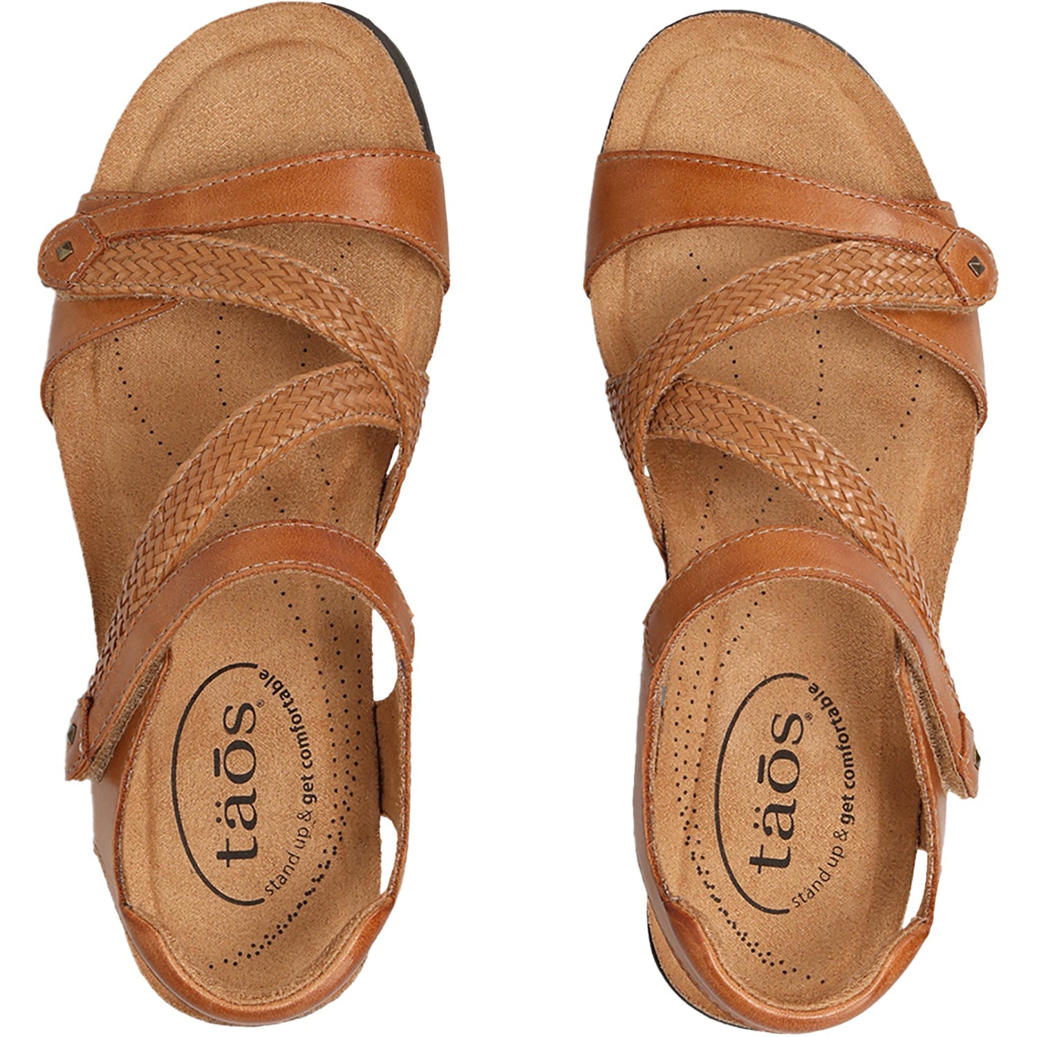 Taos Zecret Women's Wedge Sandals Caramel