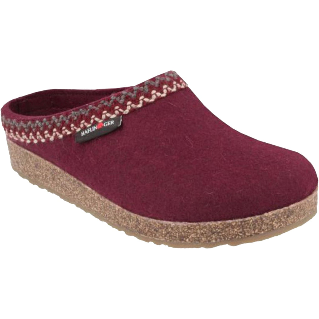 Haflinger ZigZag Women's Open Back Clogs Bordo