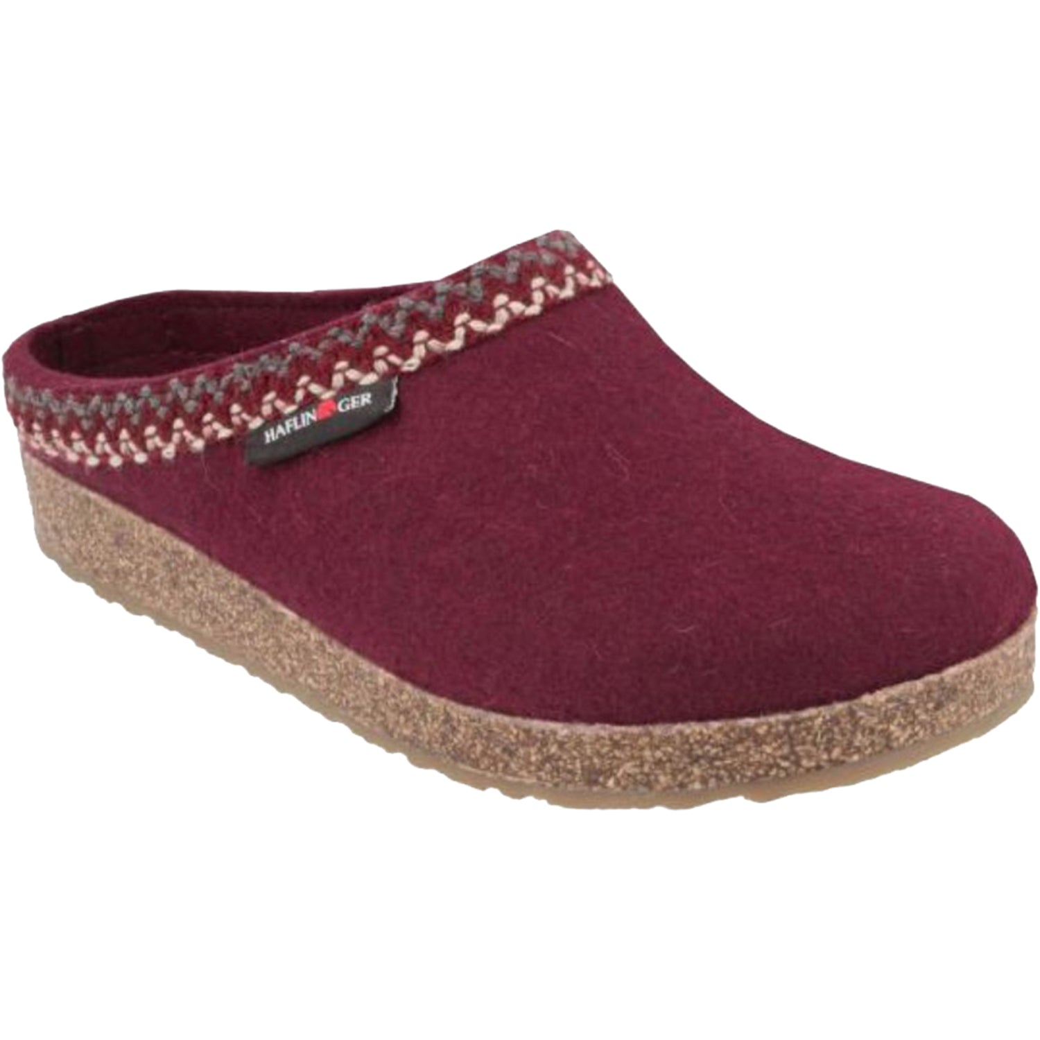 Haflinger ZigZag Women's Open Back Clogs Bordo