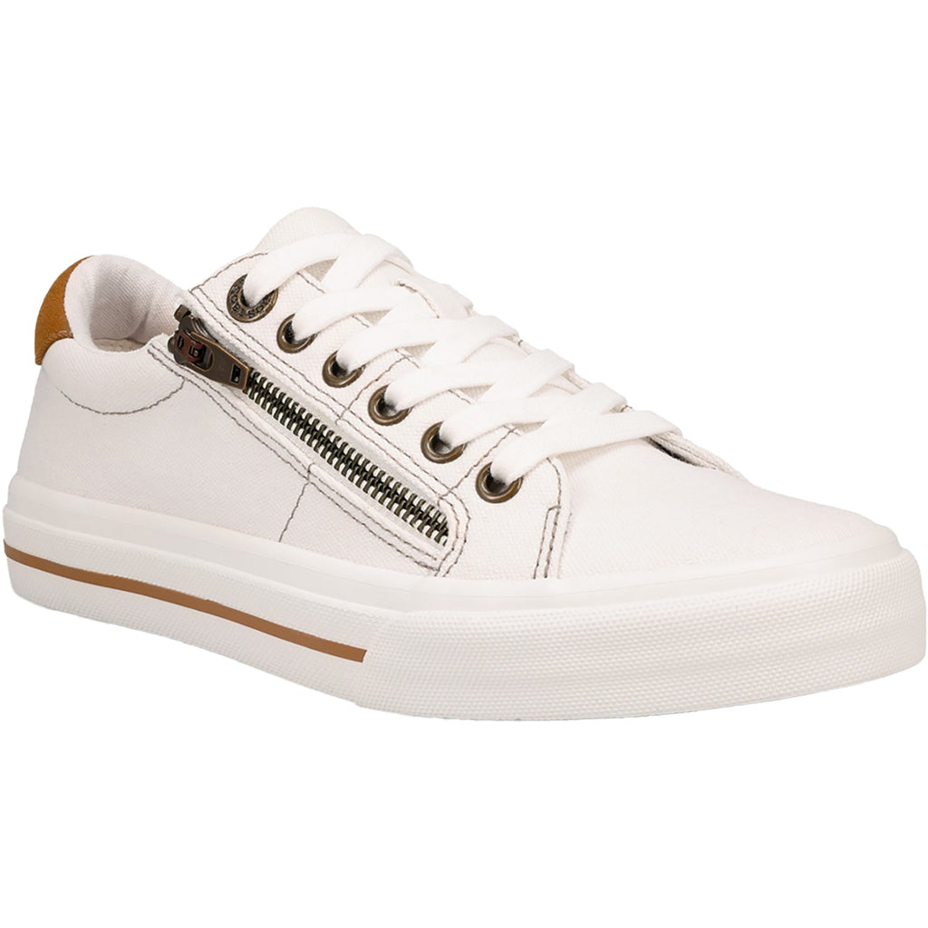 Taos Z Soul Women's Sporty Lace Up Shoes White/Golden Tan