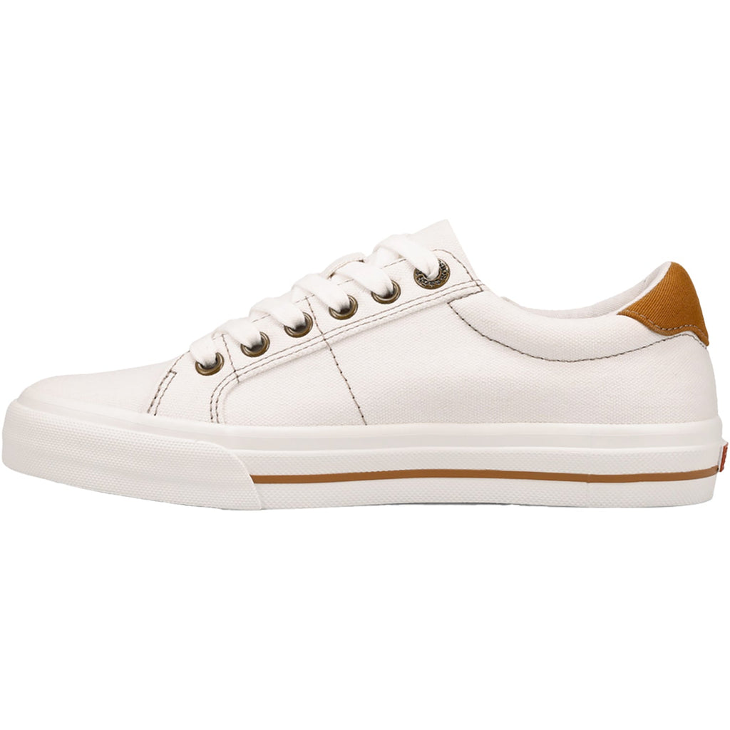 Taos Z Soul Women's Sporty Lace Up Shoes White/Golden Tan