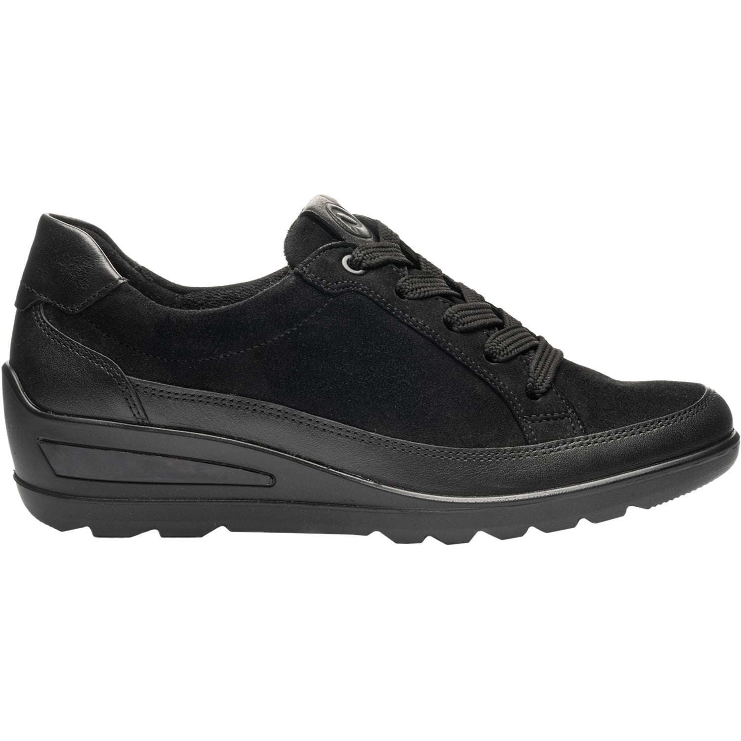 Ara Zamia Women's Lace Up Shoes Traditional Black Leather/Kid Suede Combi